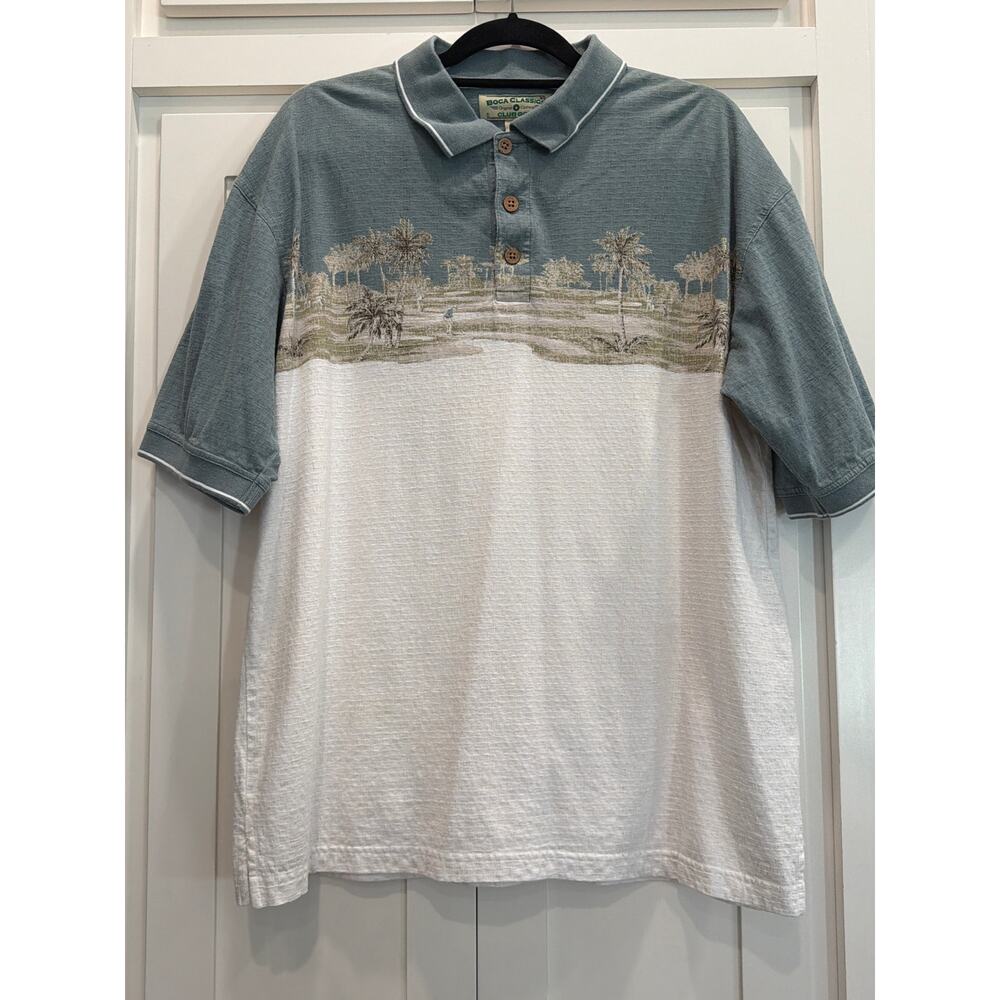 Boca Classics Club Golf Vintage Polo 90's Y2K 100% Cotton LG